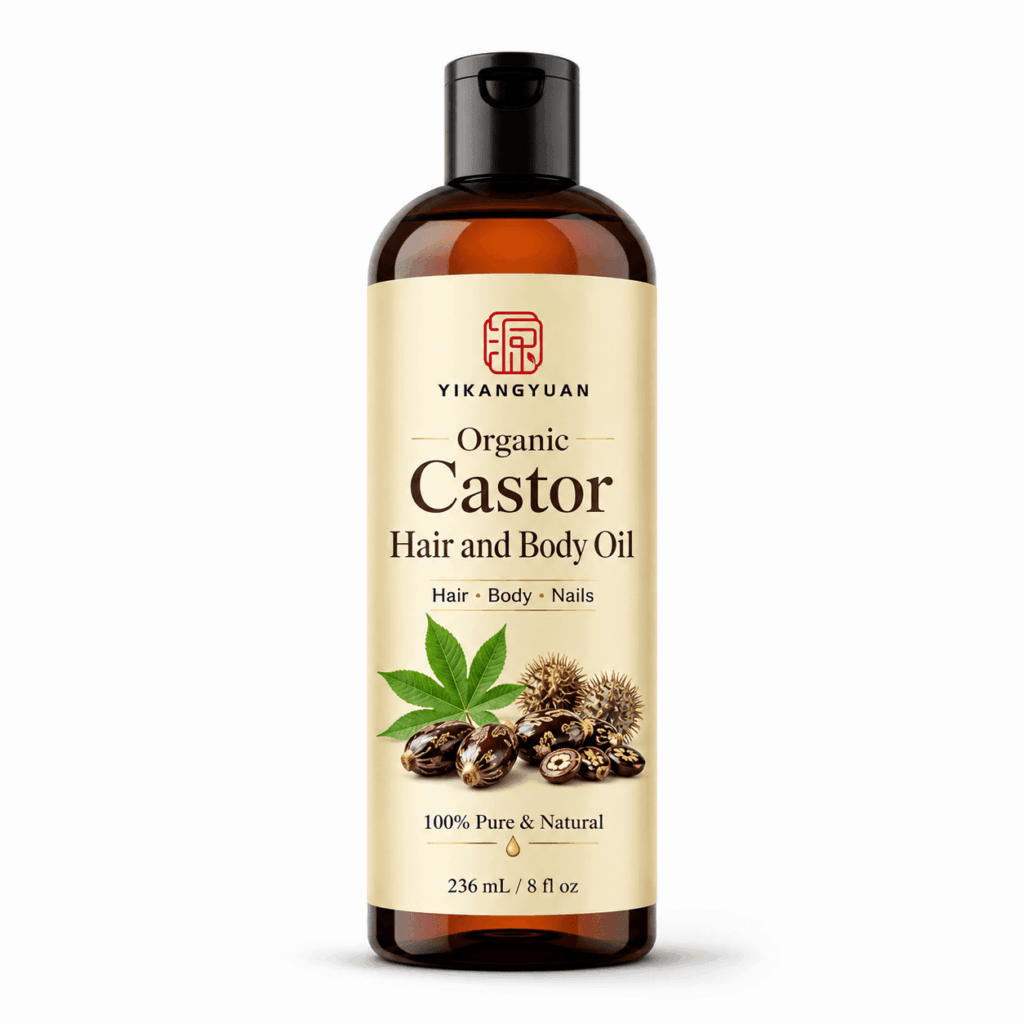 Olio di ricino biologico per capelli e corpo