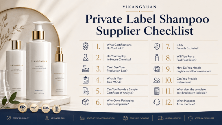 Checkliste für Private-Label-Shampoo-Lieferanten